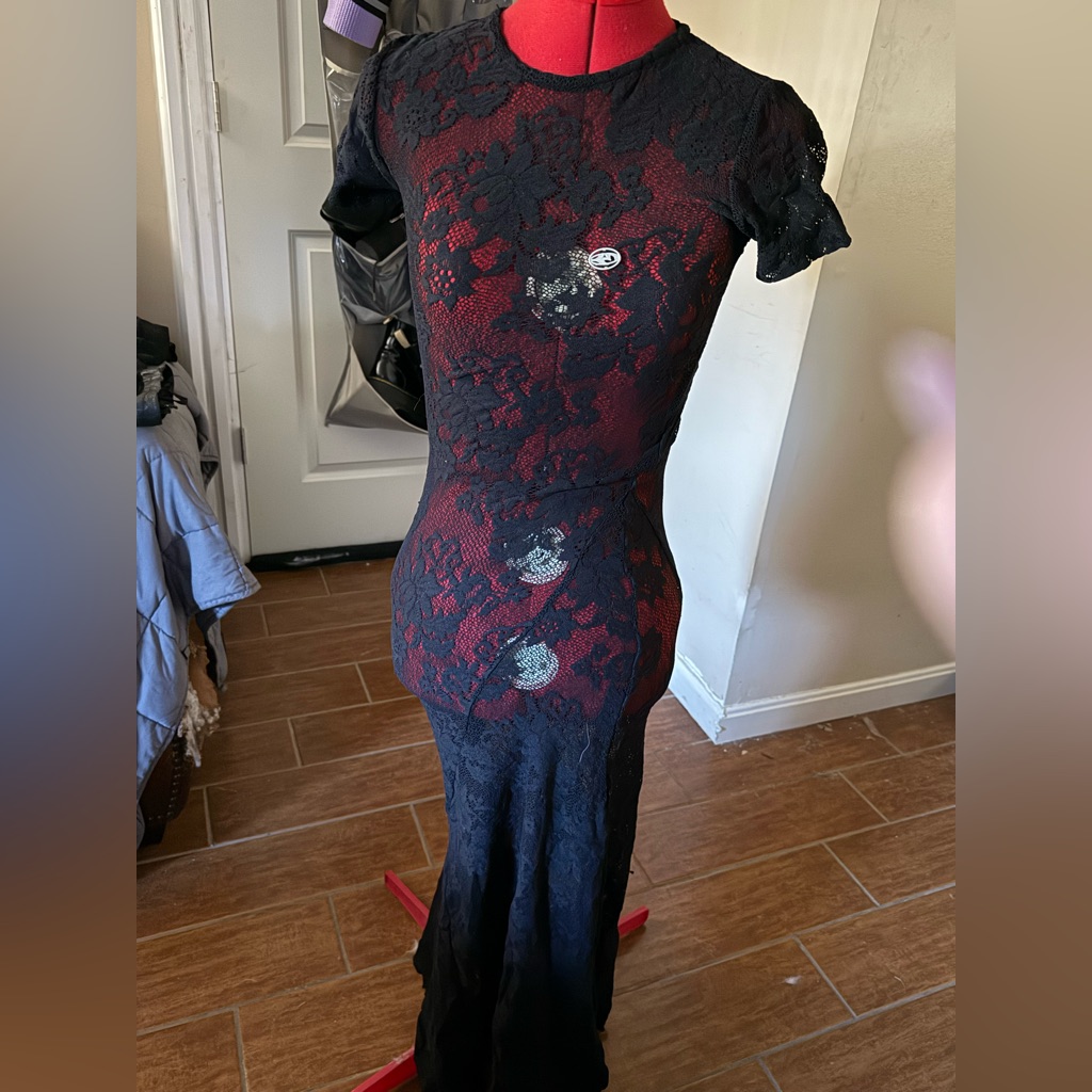 Dollskill Black And Red Lace Dress